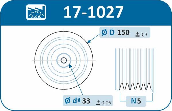 IJS GROUP 17-1027 - Remskiva, vevaxel xdelar.se