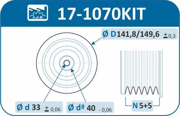 IJS GROUP 17-1070KIT - Remskiva, vevaxel xdelar.se