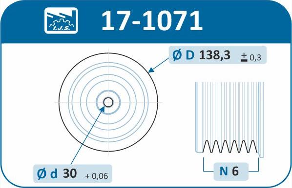 IJS GROUP 17-1071 - Remskiva, vevaxel xdelar.se