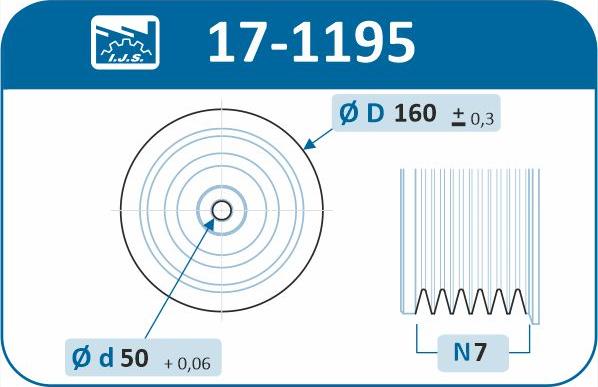 IJS GROUP 17-1195 - Remskiva, vevaxel xdelar.se