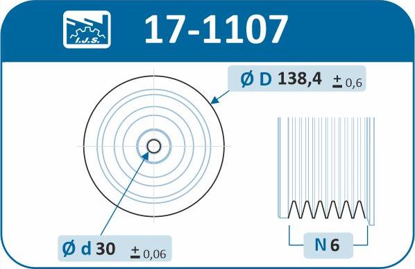 IJS GROUP 17-1107 - Remskiva, vevaxel xdelar.se