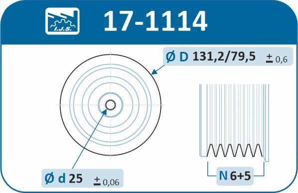 IJS GROUP 17-1114 - Remskiva, vevaxel xdelar.se