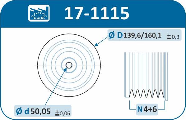 IJS GROUP 17-1115 - Remskiva, vevaxel xdelar.se