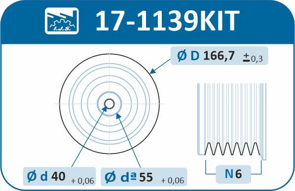 IJS GROUP 17-1139KIT - Remskiva, vevaxel xdelar.se