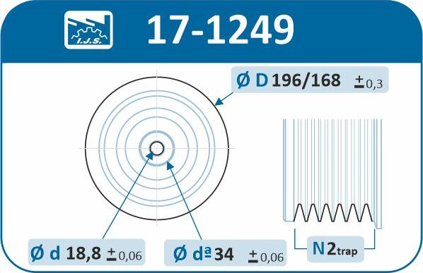 IJS GROUP 17-1249 - Remskiva, vevaxel xdelar.se