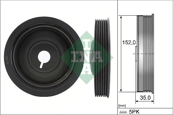 INA 544 0054 10 - Remskiva, vevaxel xdelar.se