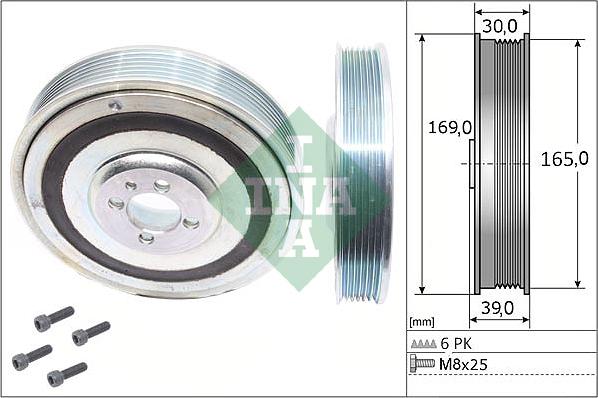 INA 544 0080 20 - Remskiva, vevaxel xdelar.se