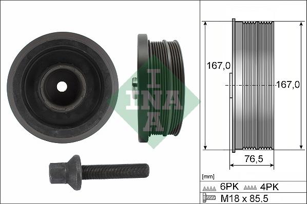 INA 544 0082 20 - Remskiva, vevaxel xdelar.se