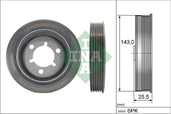 INA 544 0145 10 - Remskiva, vevaxel xdelar.se