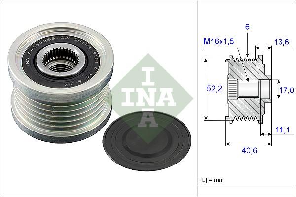 INA 535 0044 10 - Remskiva, generator xdelar.se