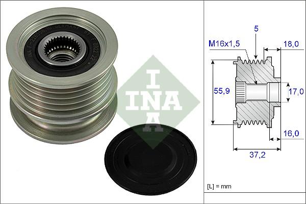 INA 535 0009 10 - Remskiva, generator xdelar.se