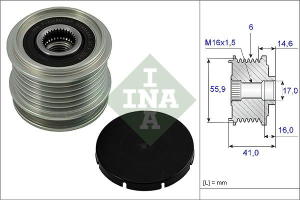 INA 535 0010 10 - Remskiva, generator xdelar.se