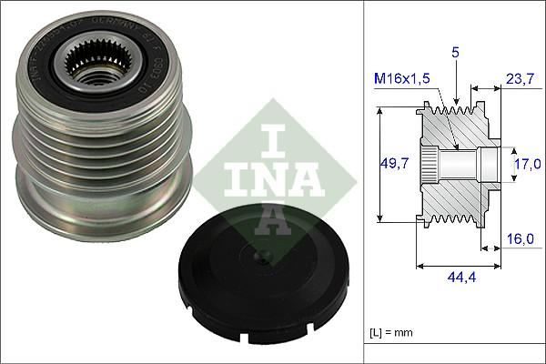 INA 535 0011 10 - Remskiva, generator xdelar.se