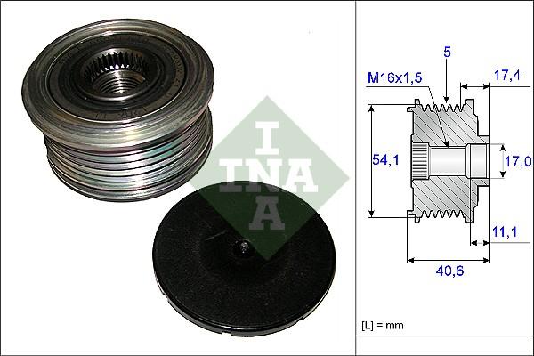 INA 535 0089 10 - Remskiva, generator xdelar.se