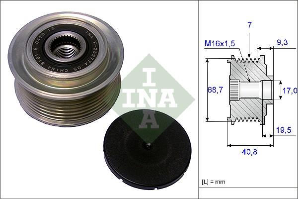 INA 535 0079 10 - Remskiva, generator xdelar.se