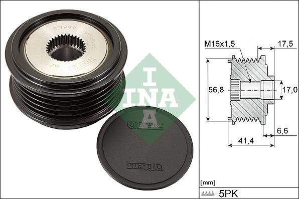 INA 535 0071 30 - Remskiva, generator xdelar.se