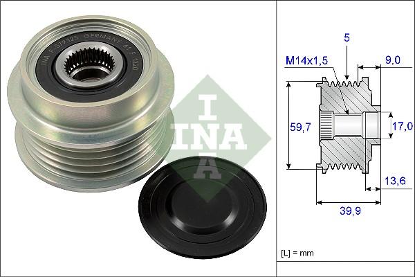 INA 535 0199 10 - Remskiva, generator xdelar.se