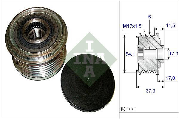 INA 535 0149 10 - Remskiva, generator xdelar.se