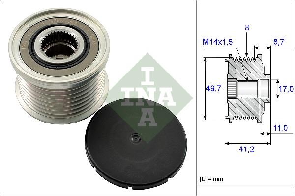 INA 535 0141 10 - Remskiva, generator xdelar.se