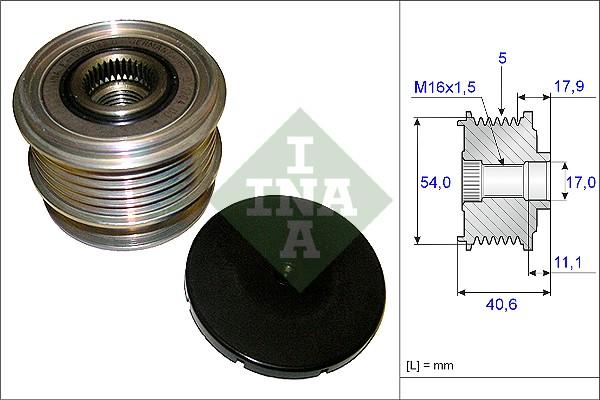 INA 535 0121 10 - Remskiva, generator xdelar.se