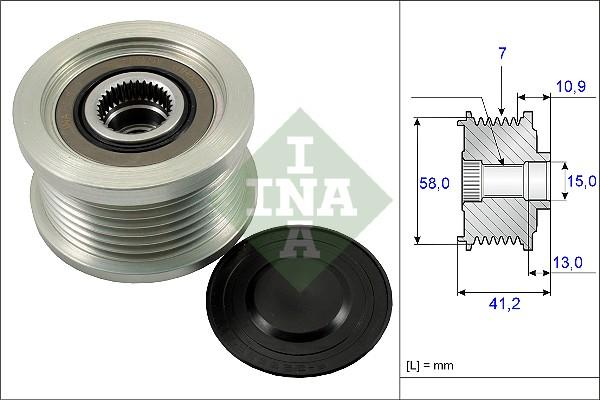 INA 535 0173 10 - Remskiva, generator xdelar.se