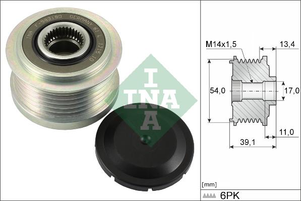 INA 535 0311 10 - Remskiva, generator xdelar.se