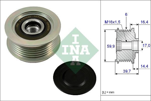 INA 535 0241 10 - Remskiva, generator xdelar.se