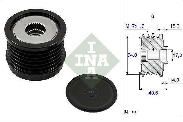 INA 535 0230 10 - Remskiva, generator xdelar.se