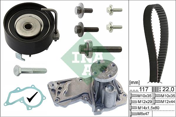 INA 530 0495 30 - Vattenpump + kuggremssats xdelar.se