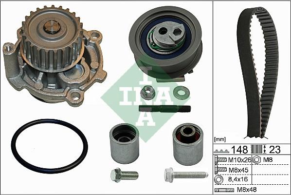 INA 530 0445 32 - Vattenpump + kuggremssats xdelar.se