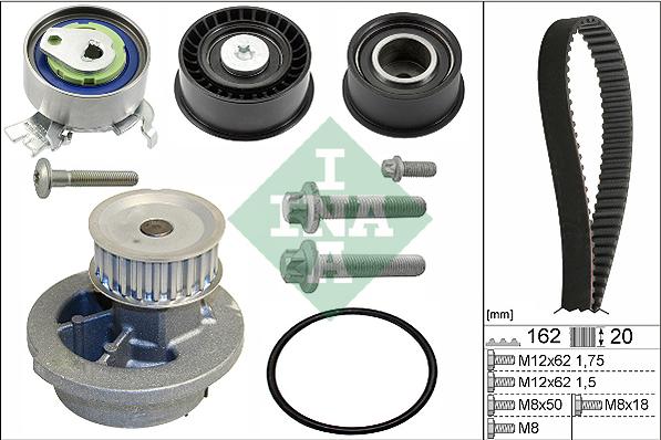 INA 530 0443 30 - Vattenpump + kuggremssats xdelar.se