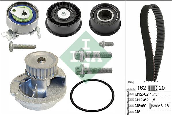 INA 530 0443 31 - Vattenpump + kuggremssats xdelar.se