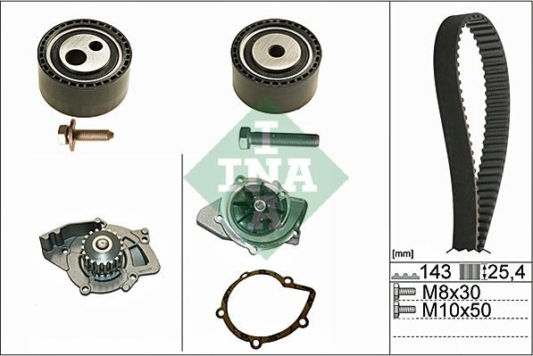 INA 530 0447 30 - Vattenpump + kuggremssats xdelar.se