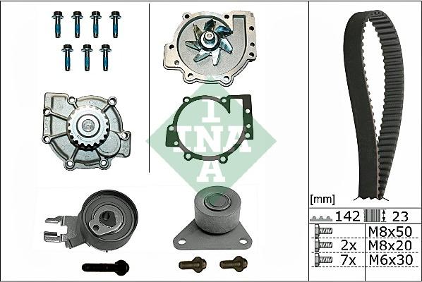 INA 530 0467 30 - Vattenpump + kuggremssats xdelar.se