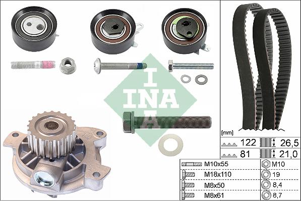 INA 530 0484 30 - Vattenpump + kuggremssats xdelar.se