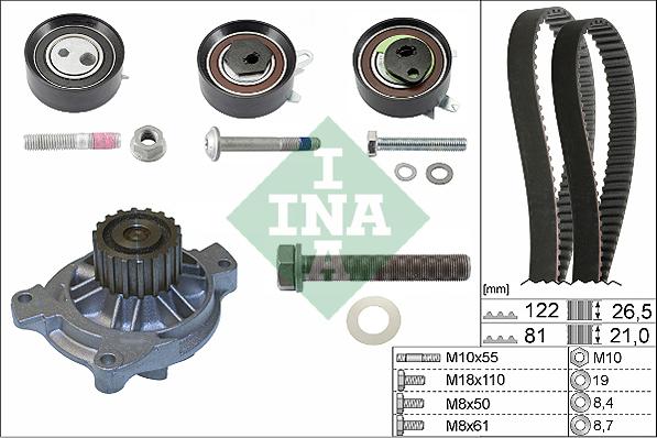 INA 530 0484 31 - Vattenpump + kuggremssats xdelar.se