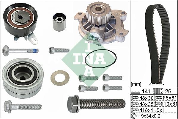 INA 530 0482 30 - Vattenpump + kuggremssats xdelar.se