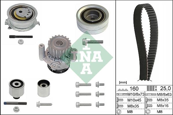 INA 530 0550 32 - Vattenpump + kuggremssats xdelar.se