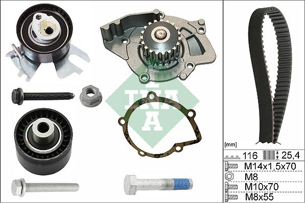 INA 530 0558 31 - Vattenpump + kuggremssats xdelar.se