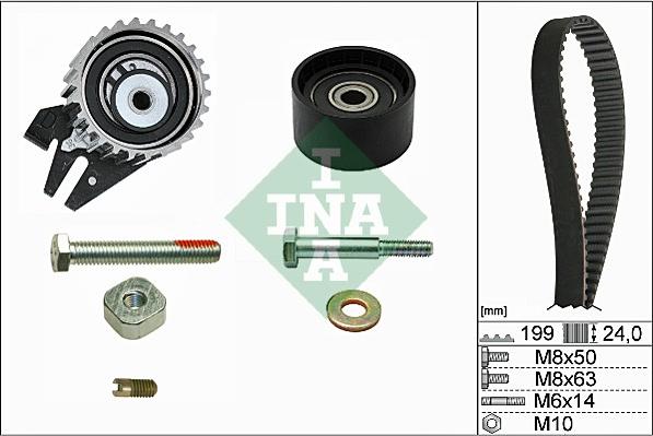 INA 530 0562 10 - Tand / styrremssats xdelar.se