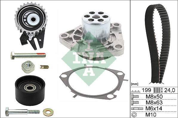 INA 530 0562 30 - Vattenpump + kuggremssats xdelar.se