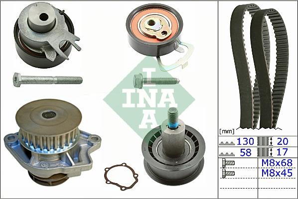 INA 530 0538 30 - Vattenpump + kuggremssats xdelar.se