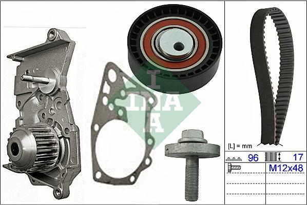 INA 530 0604 30 - Vattenpump + kuggremssats xdelar.se