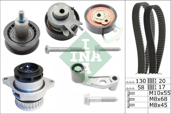 INA 530 0089 30 - Vattenpump + kuggremssats xdelar.se