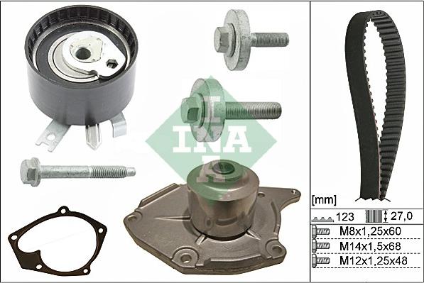 INA 530 0197 31 - Vattenpump + kuggremssats xdelar.se