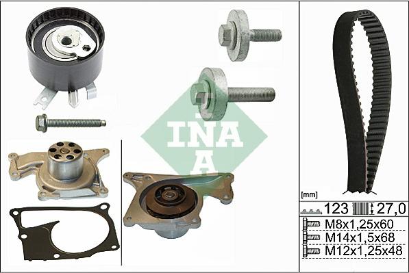 INA 530 0197 32 - Vattenpump + kuggremssats xdelar.se