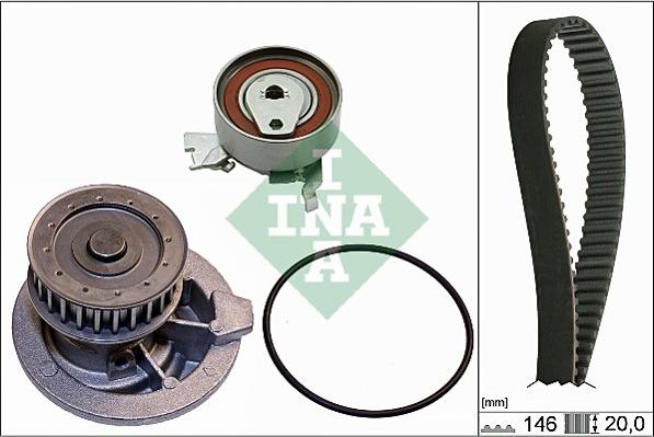 INA 530 0147 30 - Vattenpump + kuggremssats xdelar.se