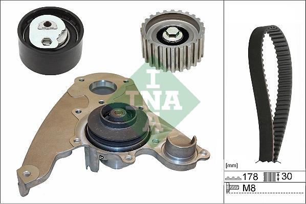 INA 530 0232 30 - Vattenpump + kuggremssats xdelar.se