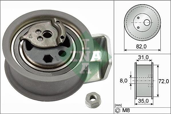 INA 531 0436 20 - Spännrulle, tandrem xdelar.se