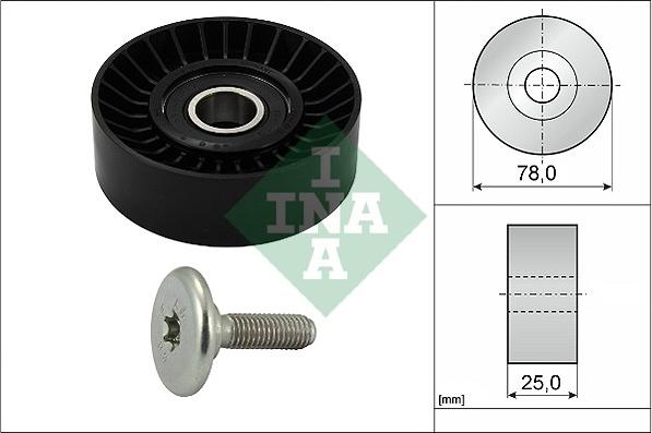 INA 532 0439 10 - Styrrulle, flerspårsrem xdelar.se